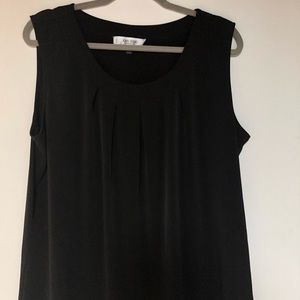Black sleeveless top